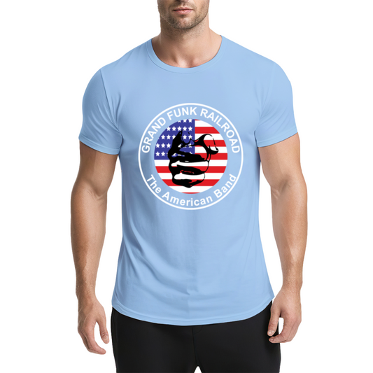 Grand Funk Railroad American Band Retro Flag Rock Tee
