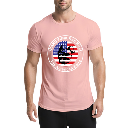 Grand Funk Railroad American Band Retro Flag Rock Tee