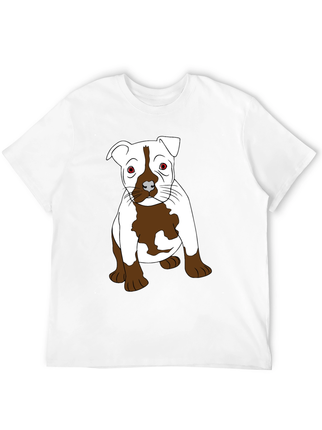 Pitbull Puppy Graphic T-Shirt - Black