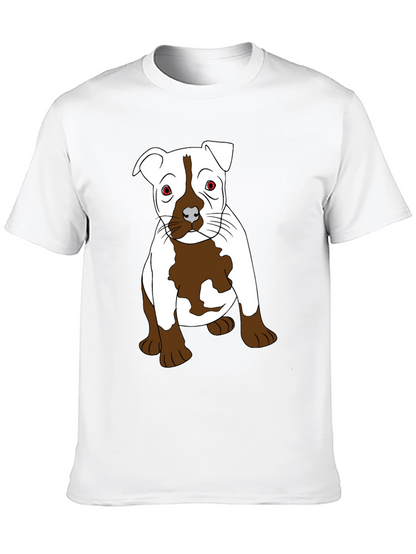 Pitbull Puppy Graphic T-Shirt - Black