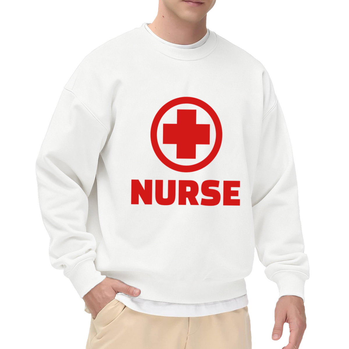 Vintage Red Cross Nurse Retro Medical History Art Sweatshirt