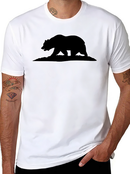 California Bear Silhouette Graphic T-Shirt
