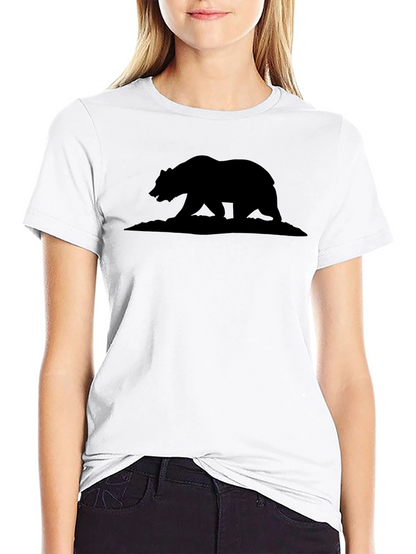 California Bear Silhouette Graphic T-Shirt