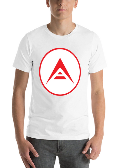 Mens Black T-Shirt with Geometric Logo