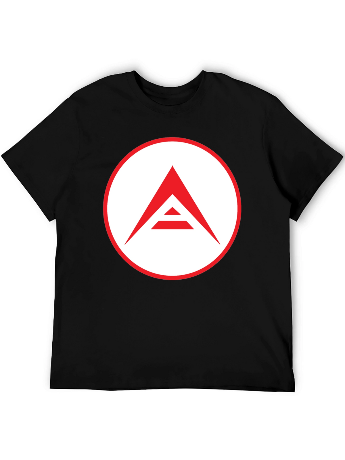 Mens Black T-Shirt with Geometric Logo