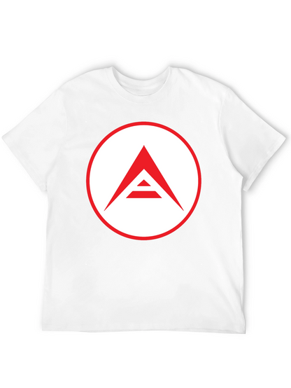 Mens Black T-Shirt with Geometric Logo