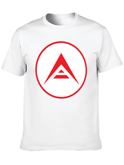 Mens Black T-Shirt with Geometric Logo