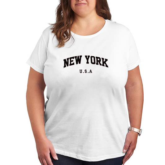 Classic Varsity New York USA City Text Tee