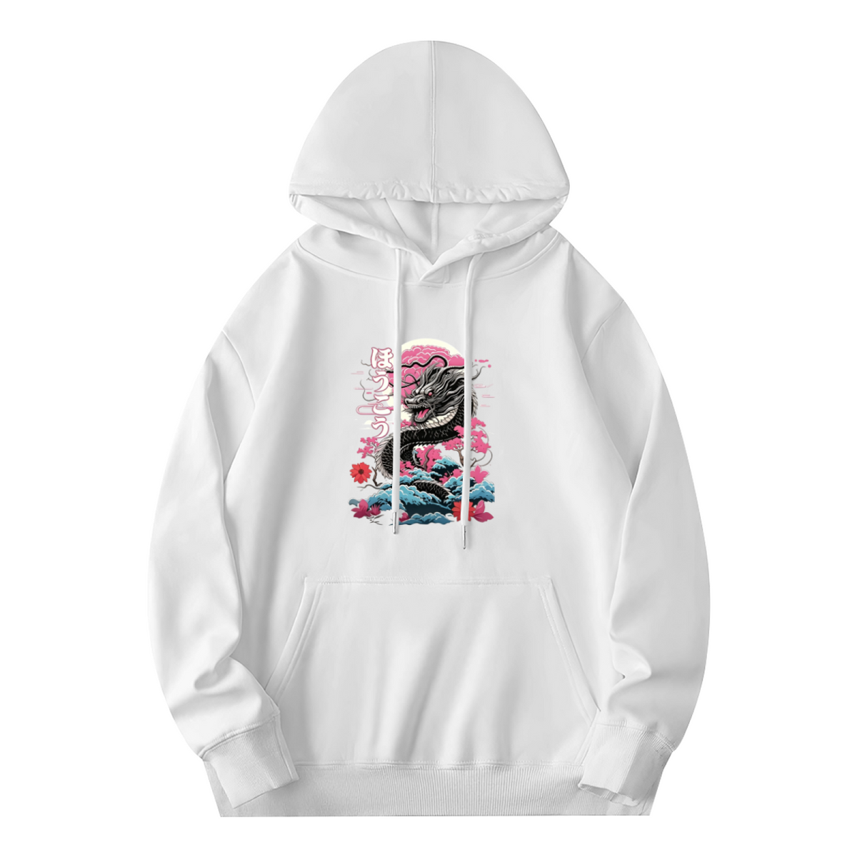 Japanese Dragon Cherry Blossom Oriental Art Hoodie