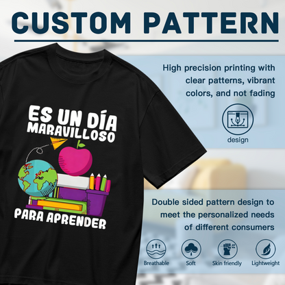 Spanish Positive School Learning Day Graphic Shirt