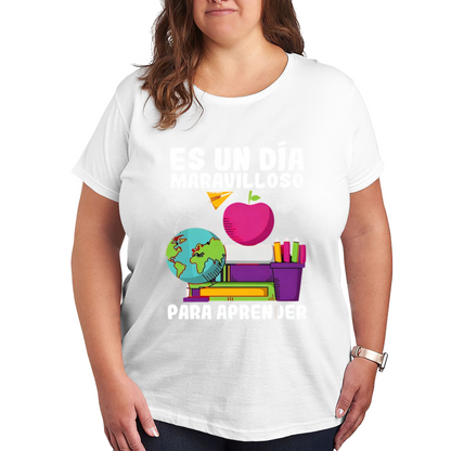 Spanish Positive School Learning Day Graphic Shirt