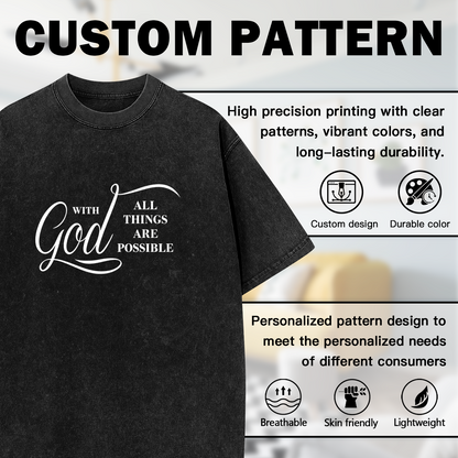 With God All Things Are Possible White Script