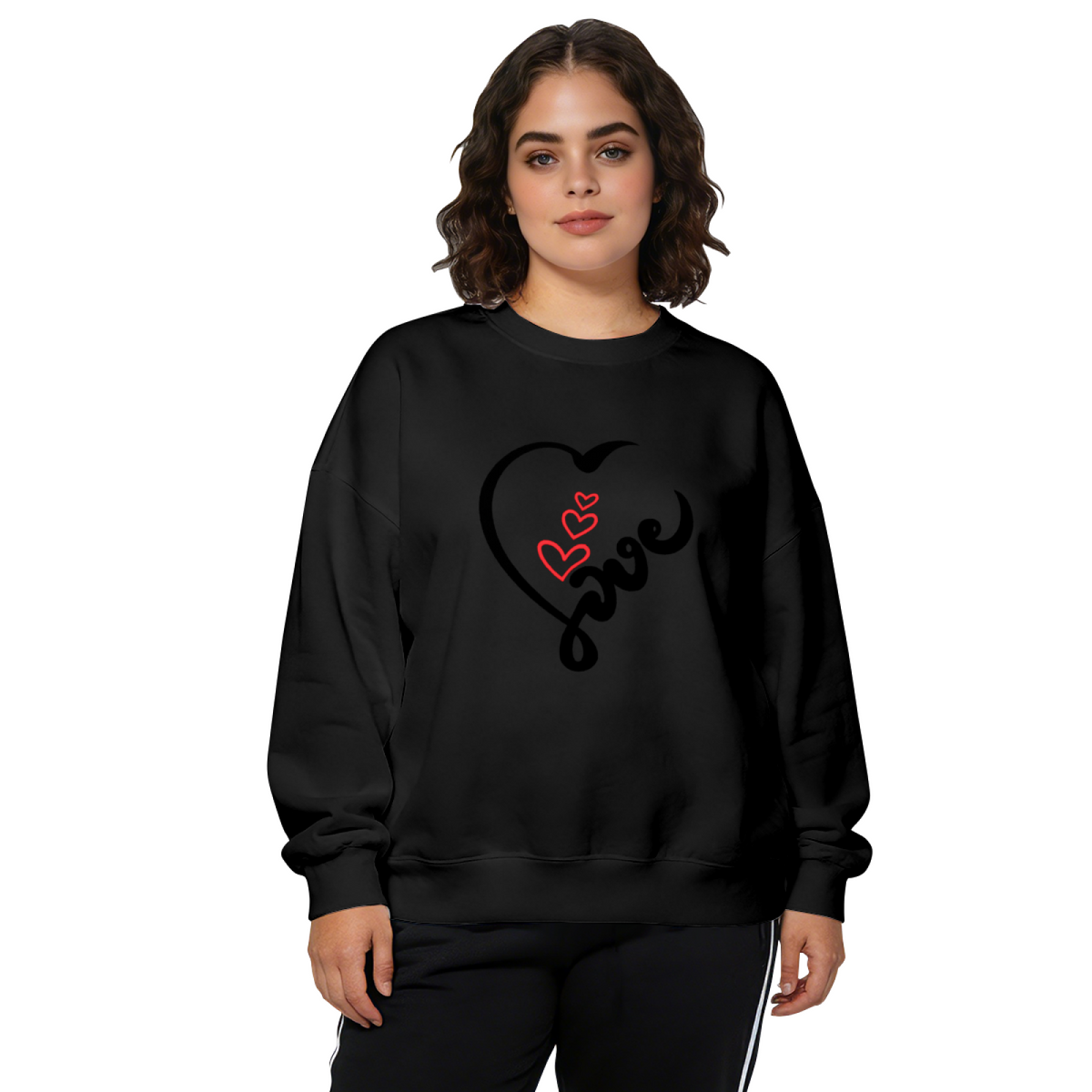 Gradient Floral Art Stylish Crewneck Sweatshirt