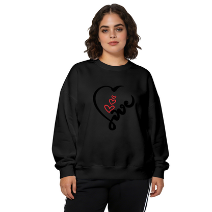 Gradient Floral Art Stylish Crewneck Sweatshirt