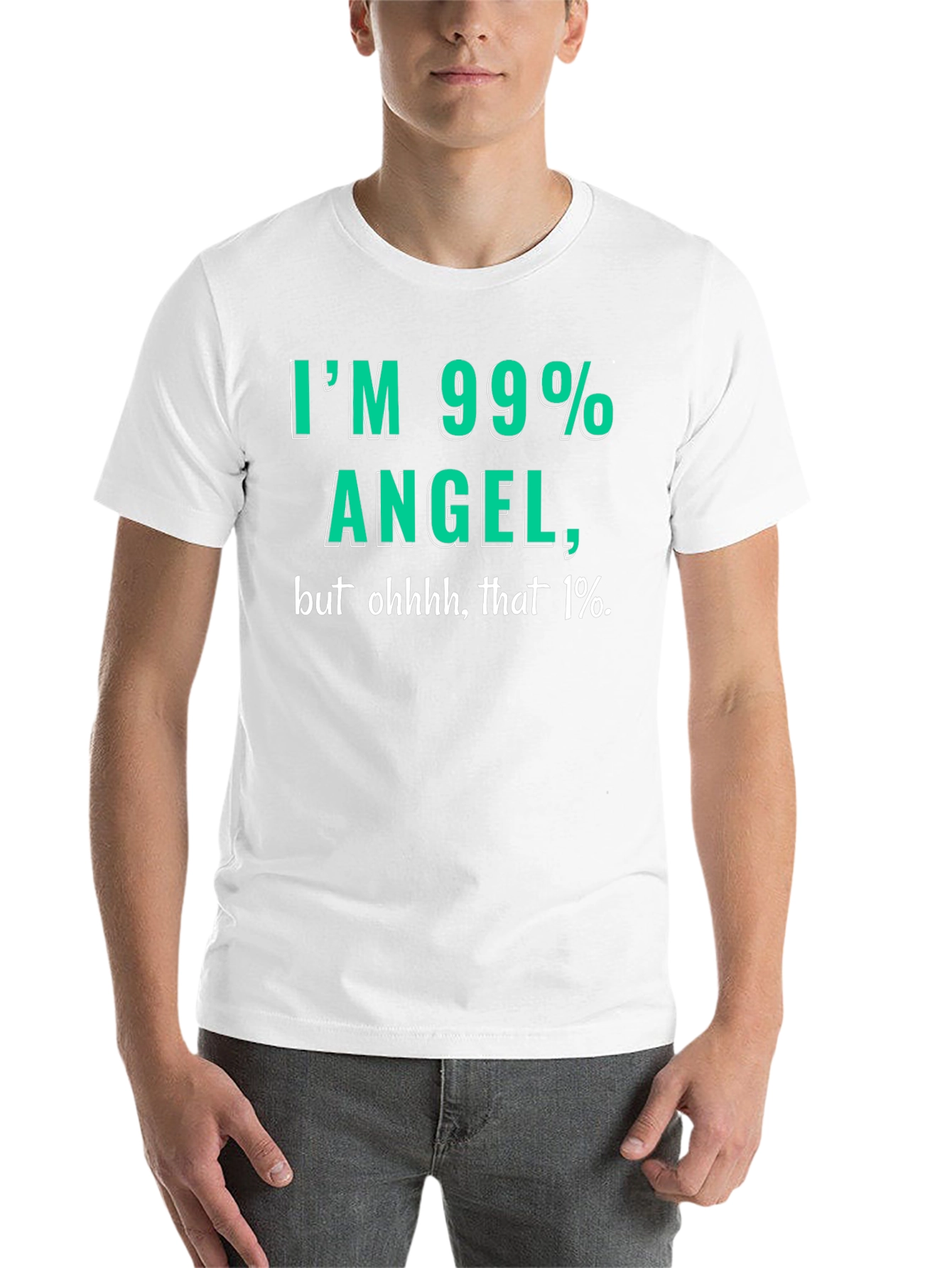 99% Angel Mens T-Shirt - Funny Graphic Tee