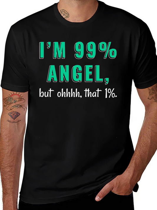 99% Angel Mens T-Shirt - Funny Graphic Tee