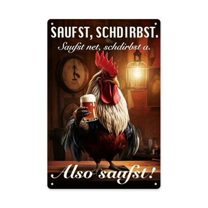 Funny Workshop Quote Mechanic Retro Rusty Metal Sign