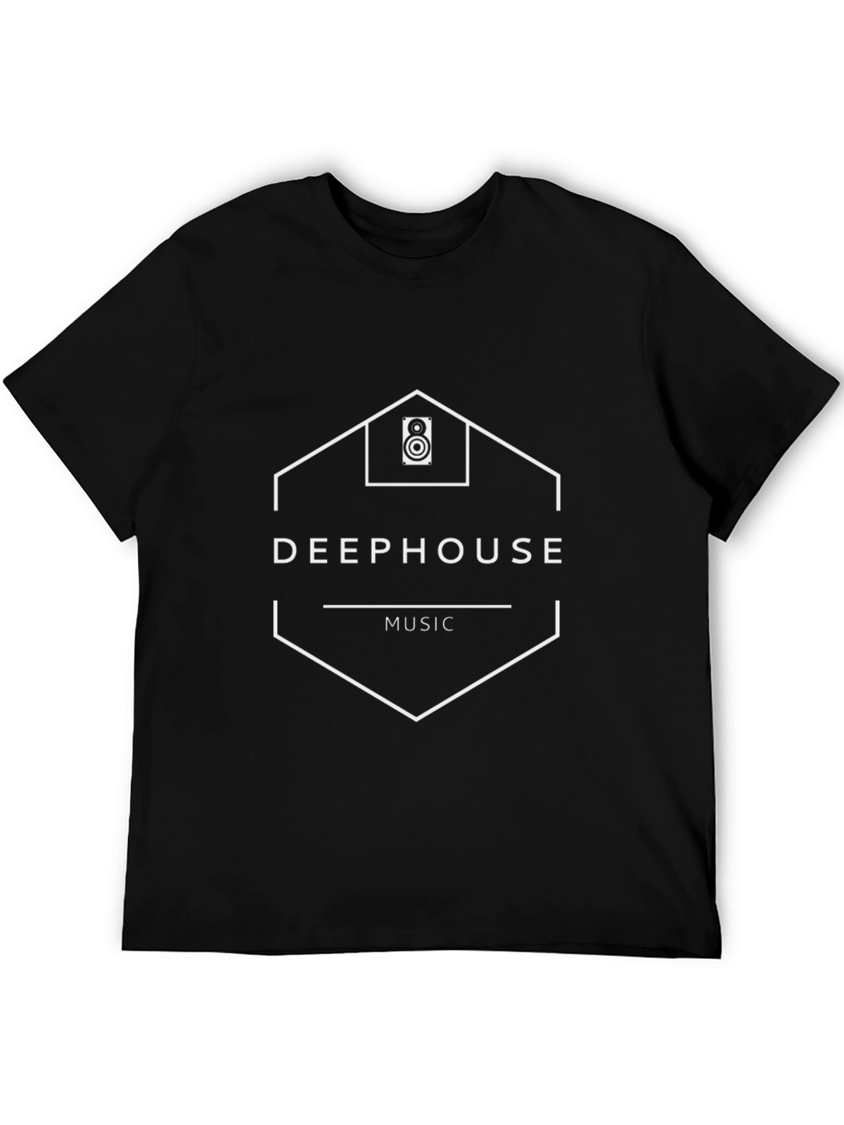 Deep House Music Black Graphic Tee
