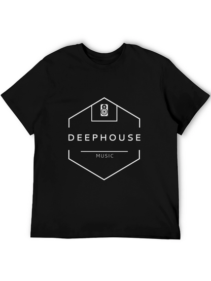 Deep House Music Black Graphic Tee