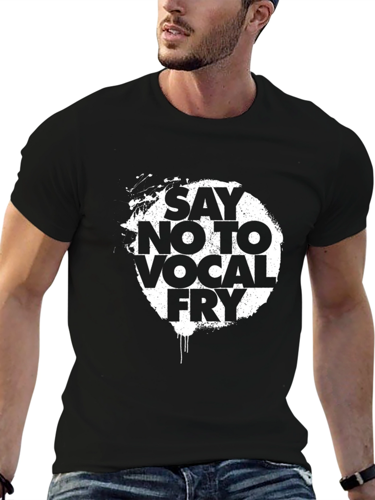 Say No To Vocal Fry Graphic Tee - Black