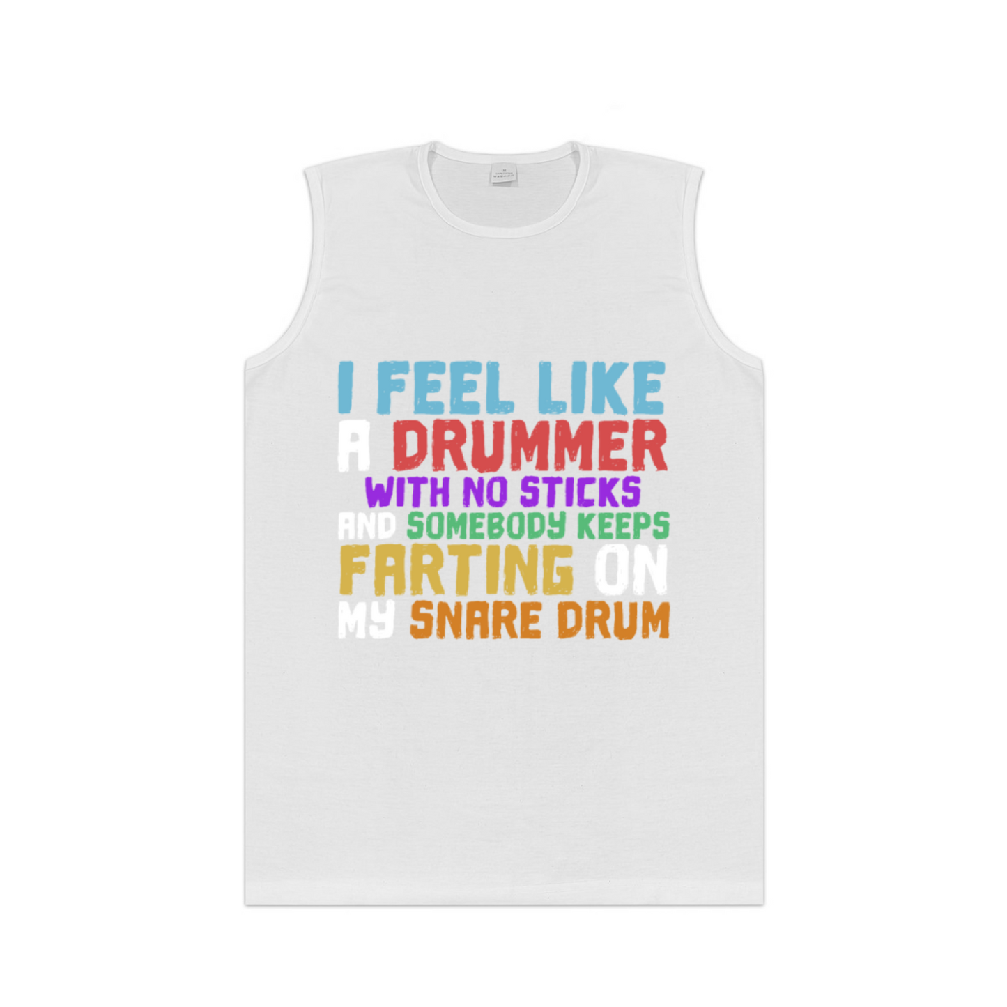 Funny Drummer Quote Text Print Tank Top Unisex Cotton Sleeveless T-Shirt Humor Music Lover Casual Summer Vest Multiple Colors