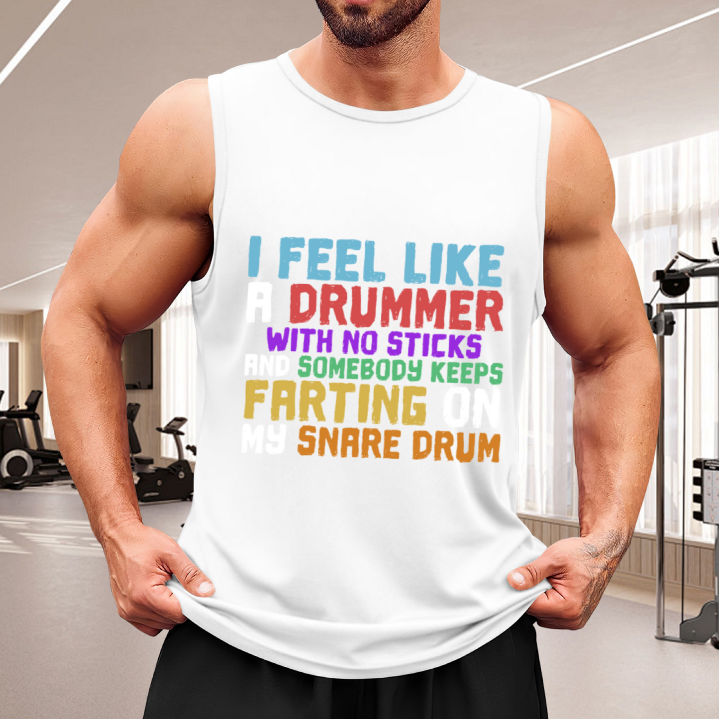 Funny Drummer Quote Text Print Tank Top Unisex Cotton Sleeveless T-Shirt Humor Music Lover Casual Summer Vest Multiple Colors