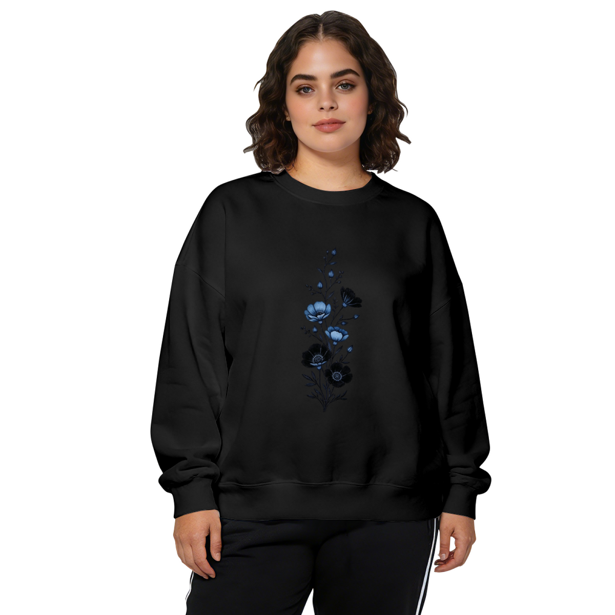 Bold Red?Gold Leopard?Pattern Butterfly Crewneck Sweatshirt