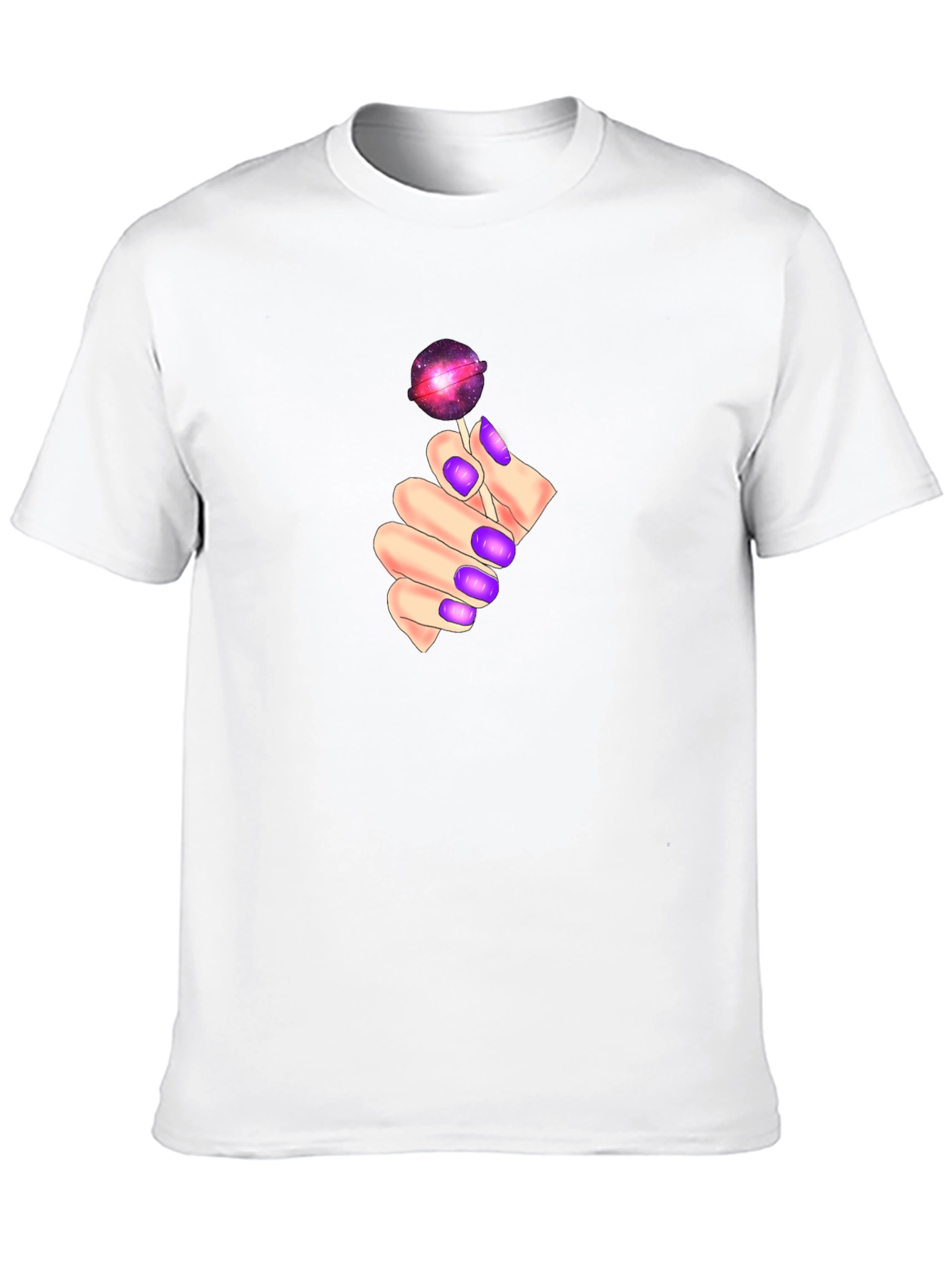 Galaxy Lollipop Graphic Tee - Black Cotton Comfort