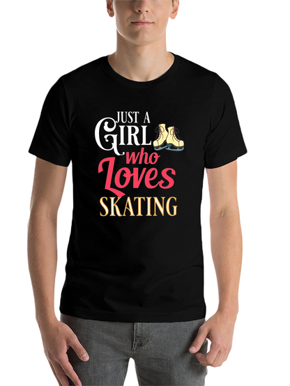 Just a Girl Who Loves Skating Graphic T-Shirt