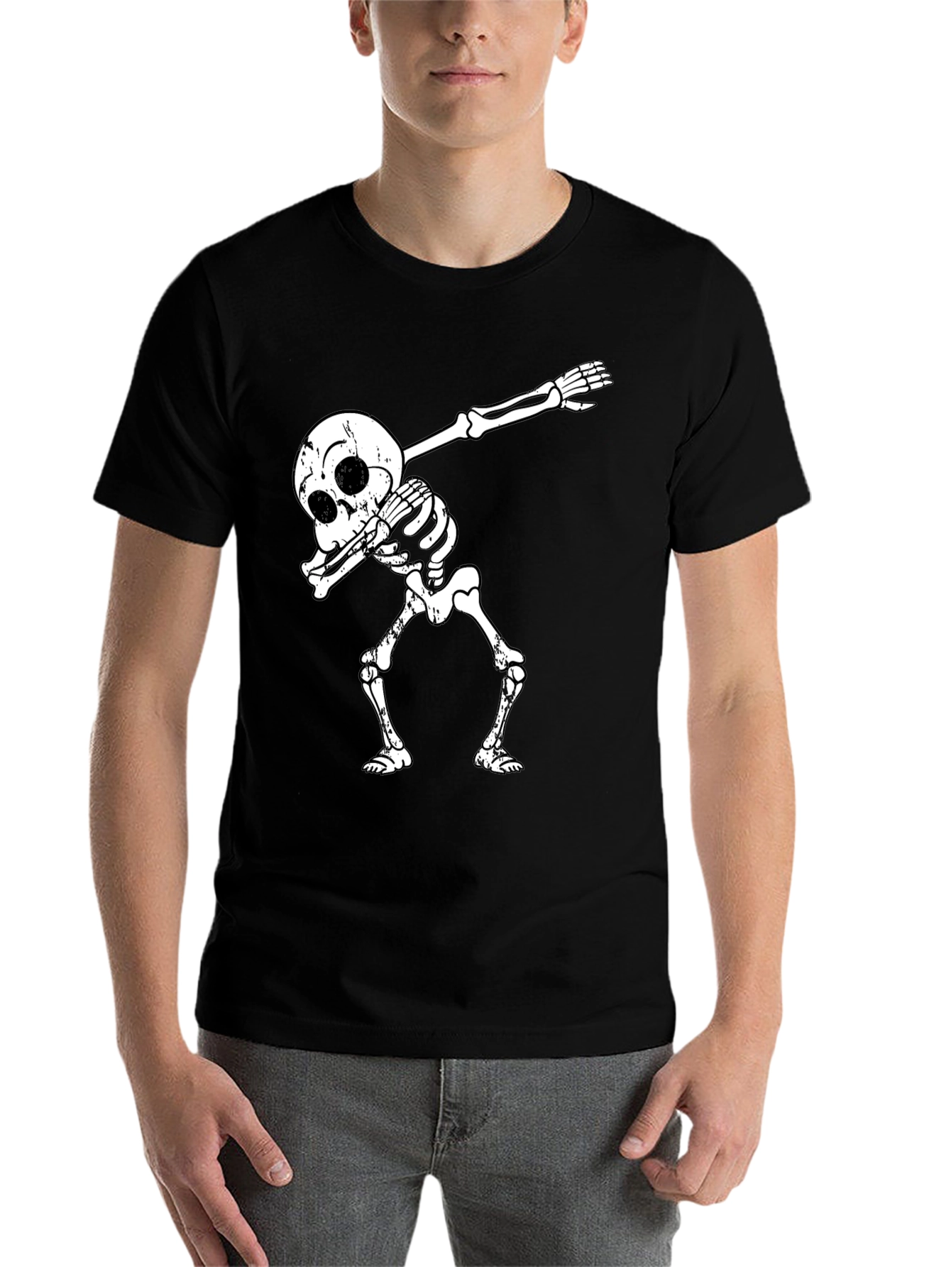 Dabbing Skeleton Black T-Shirt