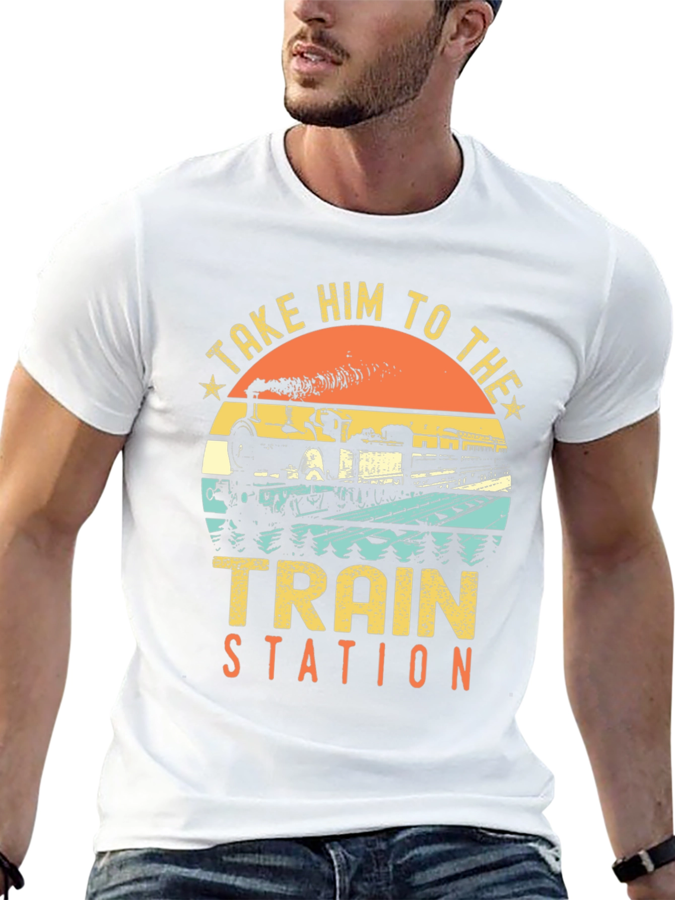 Take Him To The Train Station Retro T-Shirt