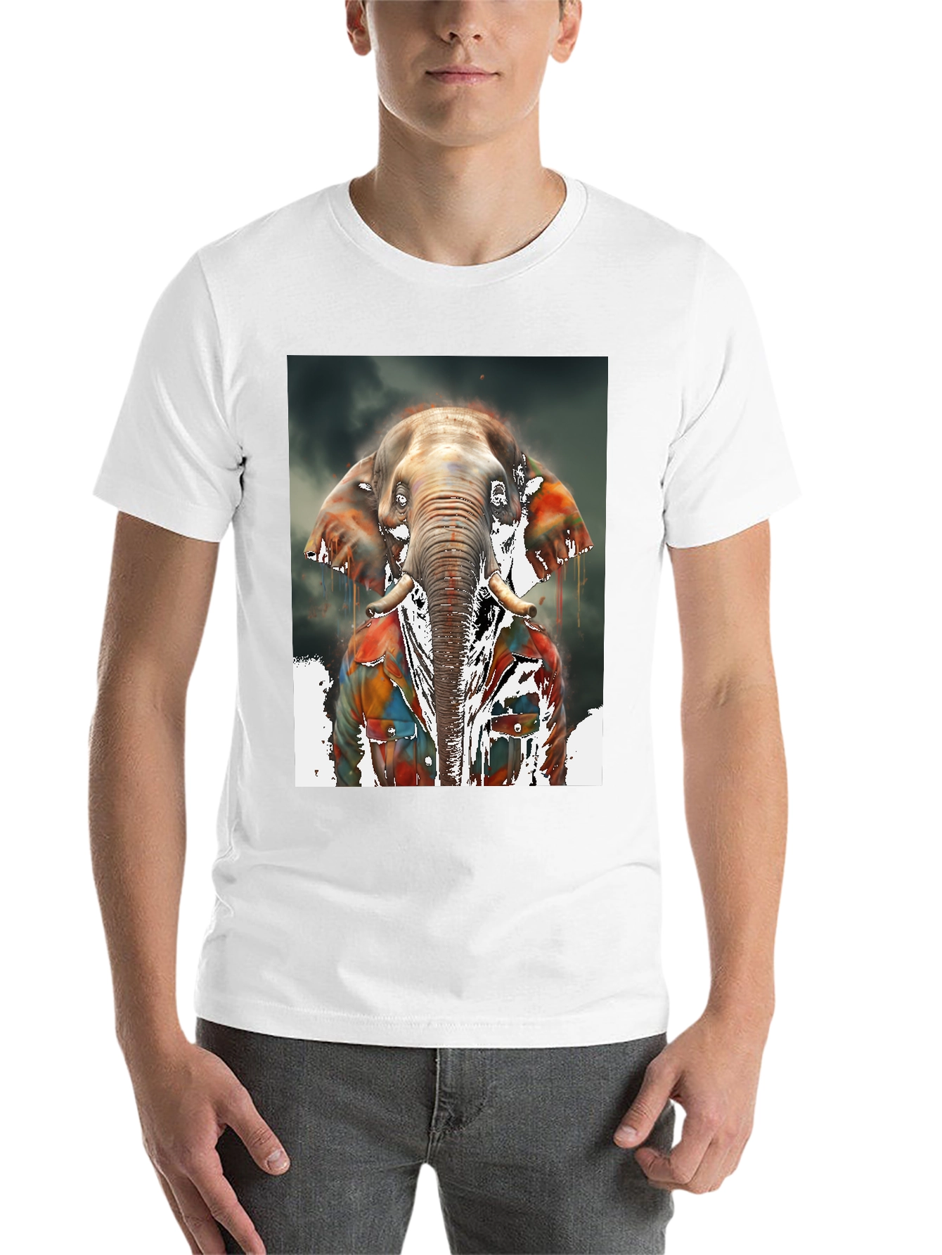Elephant Graphic Tee - Cool Animal Print Shirt