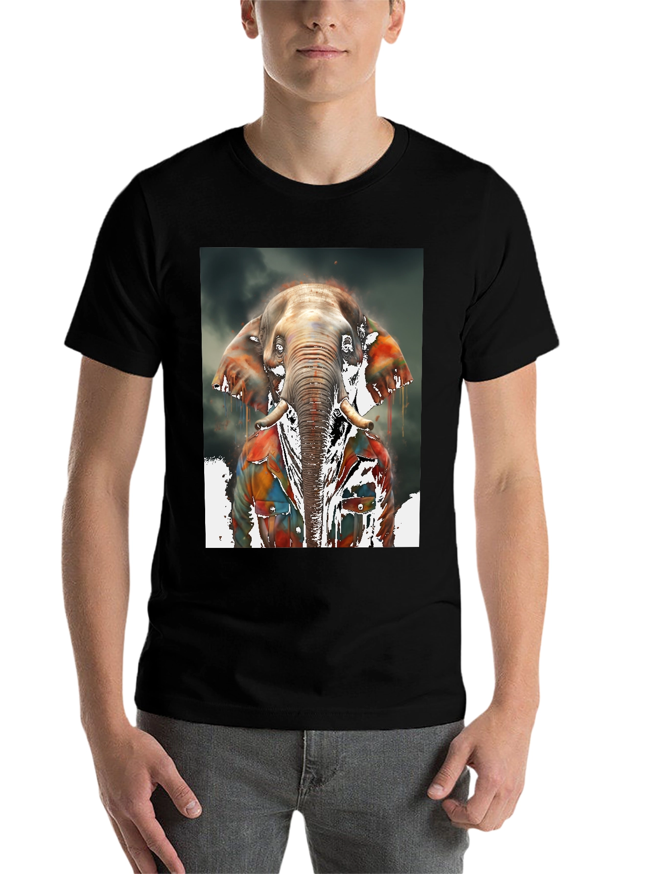 Elephant Graphic Tee - Cool Animal Print Shirt