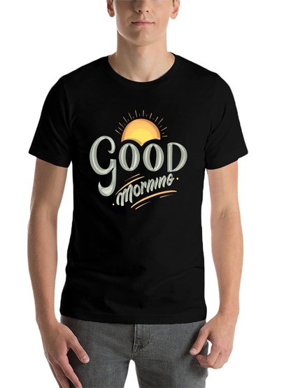 Good Morning Graphic Tee - Mens Black T-Shirt