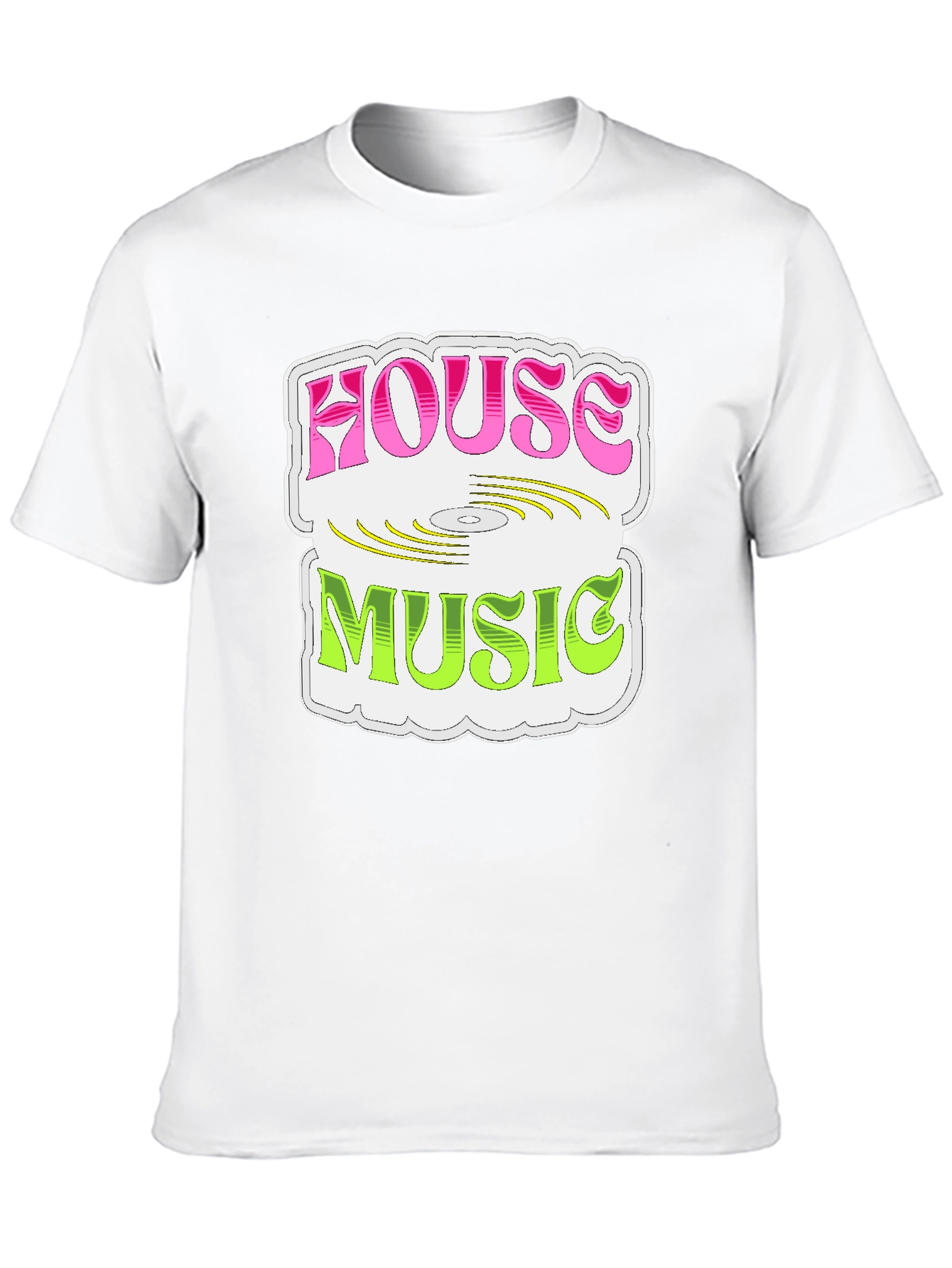 House Music Graphic Tee - Retro DJ Style