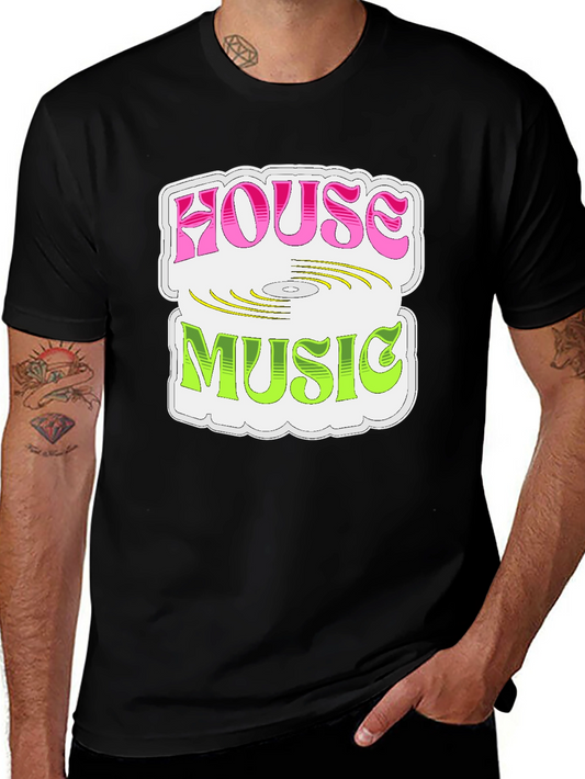 House Music Graphic Tee - Retro DJ Style