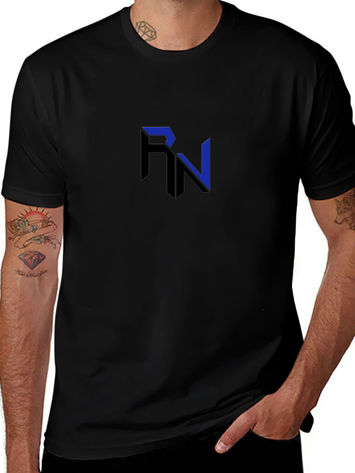 RN Logo Black T-Shirt