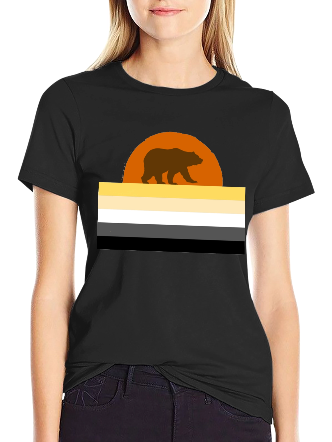 Bear Pride Flag Graphic T-Shirt