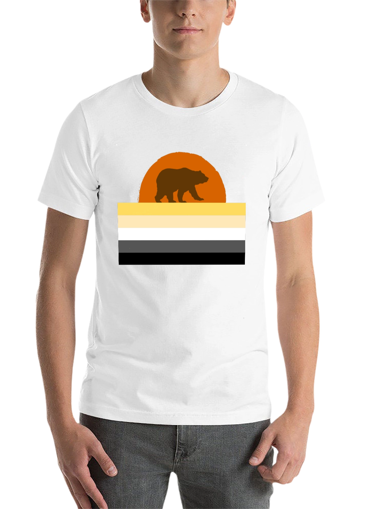 Bear Pride Flag Graphic T-Shirt