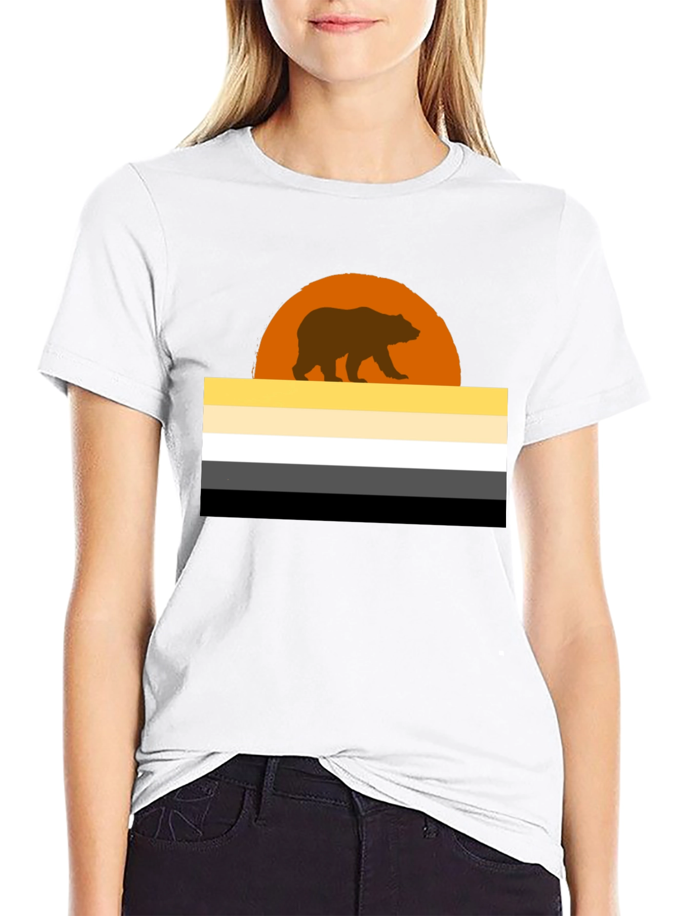 Bear Pride Flag Graphic T-Shirt