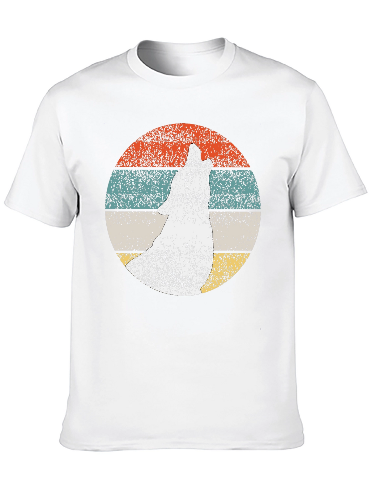 Retro Wolf Graphic Tee - Mens Black T-Shirt
