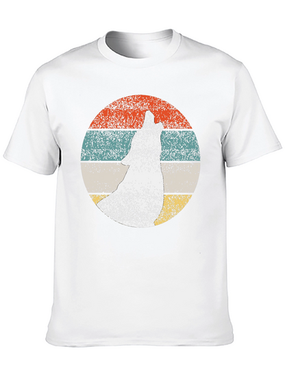 Retro Wolf Graphic Tee - Mens Black T-Shirt