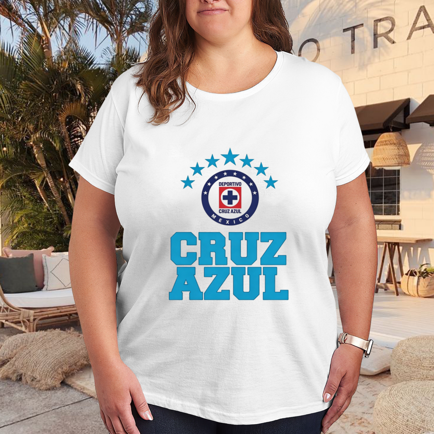 Cruz Azul Liga MX Football Fan Star Logo Tee