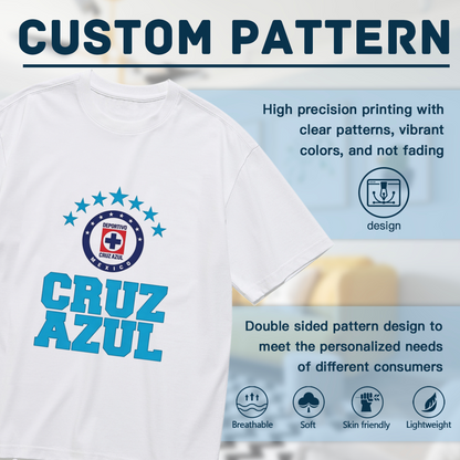 Cruz Azul Liga MX Football Fan Star Logo Tee