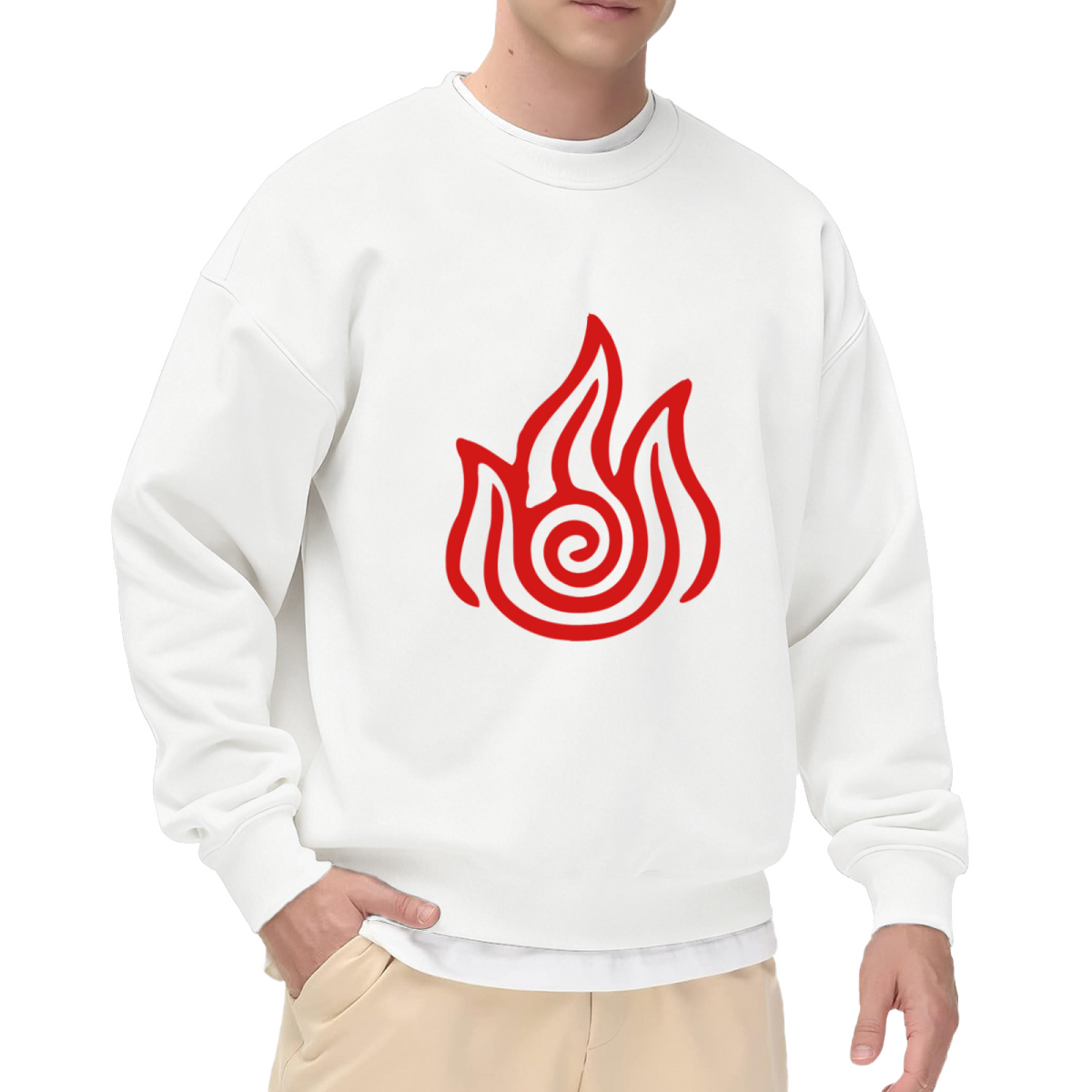 Avatar Fire Nation Red Symbol Crewneck Sweatshirt