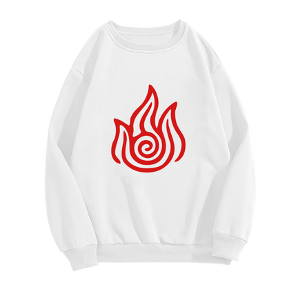 Avatar Fire Nation Red Symbol Crewneck Sweatshirt