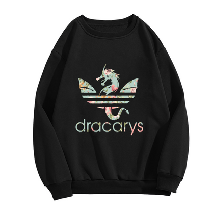 Floral Dragon Dracarys Fashion Crew Sweatshirt