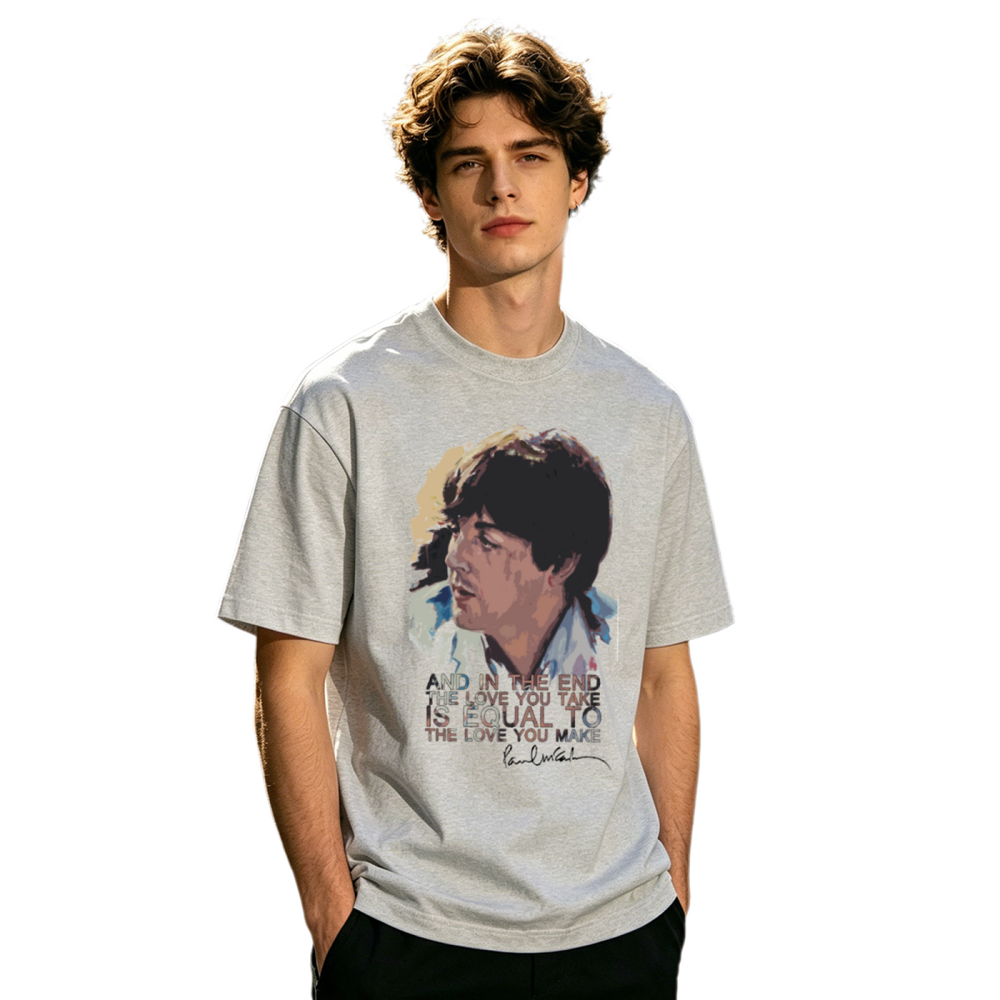 Men's Classic Music Band Artist Retro Print Casual T-Shirt