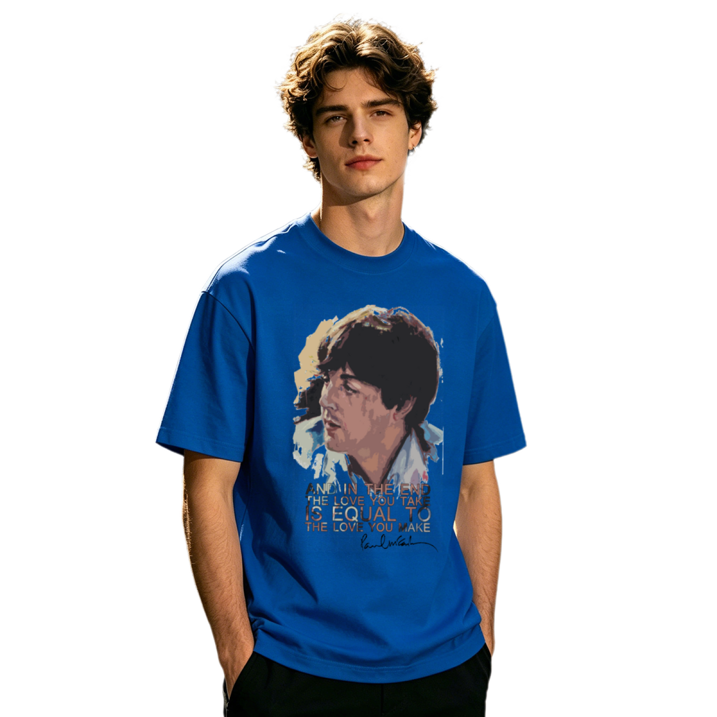 Men's Classic Music Band Artist Retro Print Casual T-Shirt