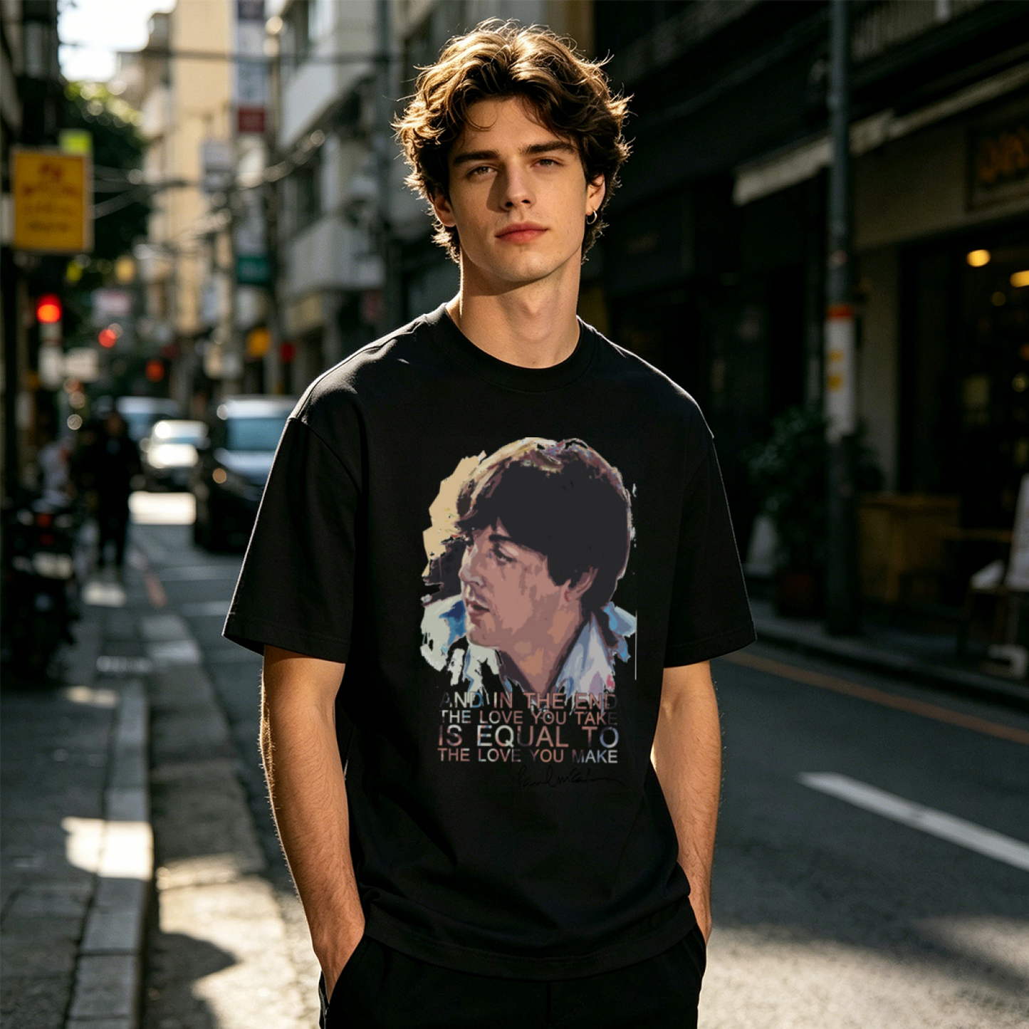 Men's Classic Music Band Artist Retro Print Casual T-Shirt